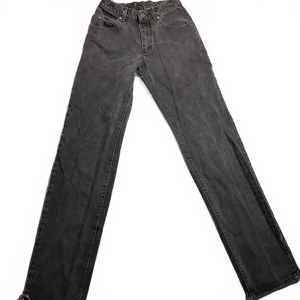 Vintage‎ Riders Classic Black Denim Straight Leg Jeans 28x34